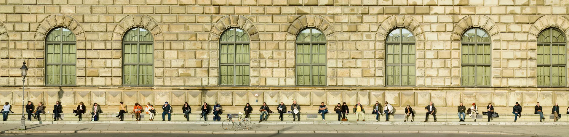 Residenz München — Menschen in der Innenstadt